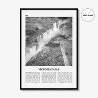 Victoria Falls Print Black and White, Victoria Falls Wall Art, Victoria Falls Poster, Victoria Falls Photo, Victoria Falls Décor, Zambia