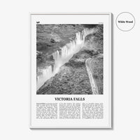 Victoria Falls Print Black and White, Victoria Falls Wall Art, Victoria Falls Poster, Victoria Falls Photo, Victoria Falls Décor, Zambia