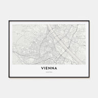 Vienna Map Landscape Poster