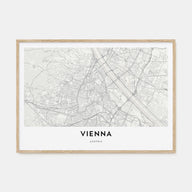 Vienna Map Landscape Poster