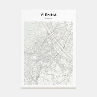 Vienna Map Portrait Poster