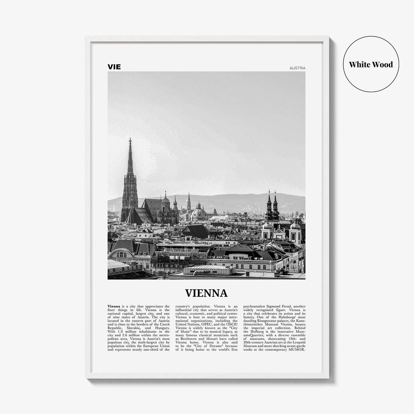 Vienna Print Black and White No 1, Vienna Wall Art, Vienna Poster, Vienna Photo, Vienna Wall Decor, Austria, Wien, Österreich, Europe