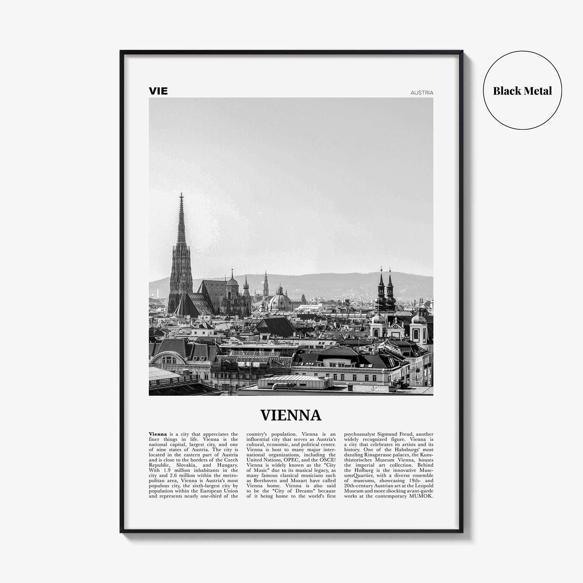 Vienna Print Black and White No 1, Vienna Wall Art, Vienna Poster, Vienna Photo, Vienna Wall Decor, Austria, Wien, Österreich, Europe