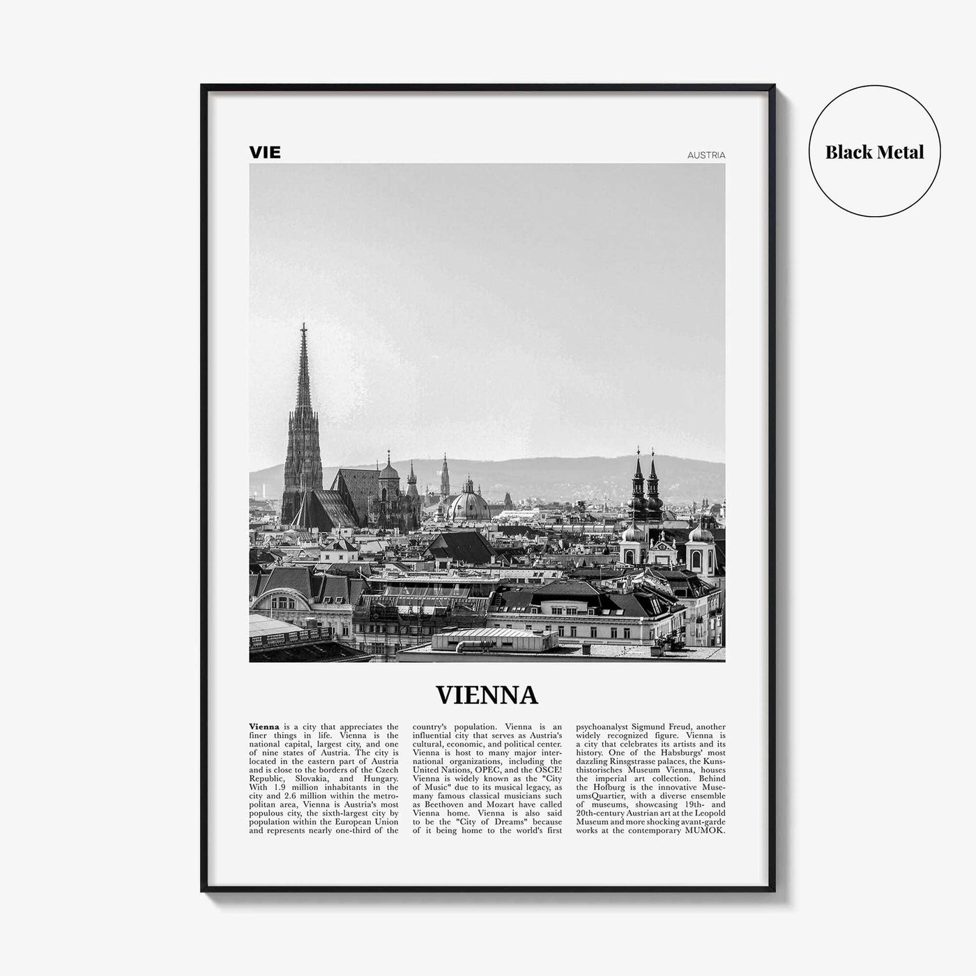 Vienna Print Black and White No 1, Vienna Wall Art, Vienna Poster, Vienna Photo, Vienna Wall Decor, Austria, Wien, Österreich, Europe