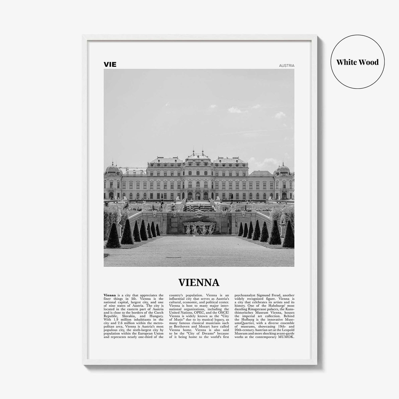 Vienna Print Black and White No 2, Vienna Wall Art, Vienna Poster, Vienna Photo, Vienna Wall Decor, Austria, Wien, Österreich, Europe