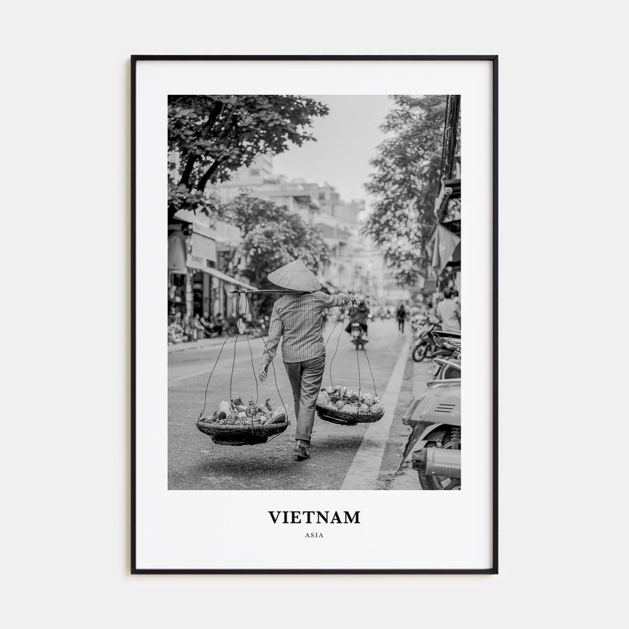 Vietnam Portrait B&W No 2 Poster