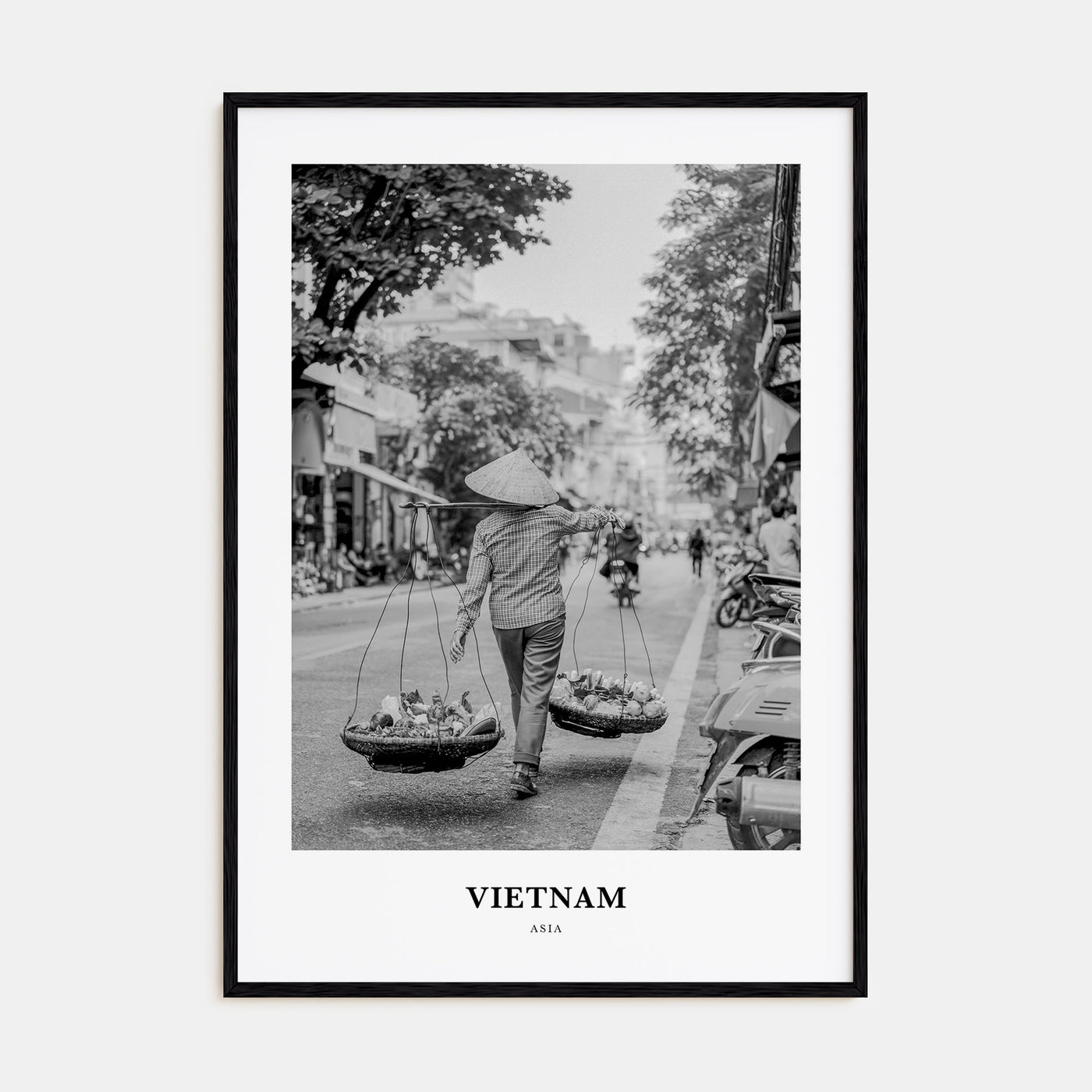 Vietnam Portrait B&W No 2 Poster