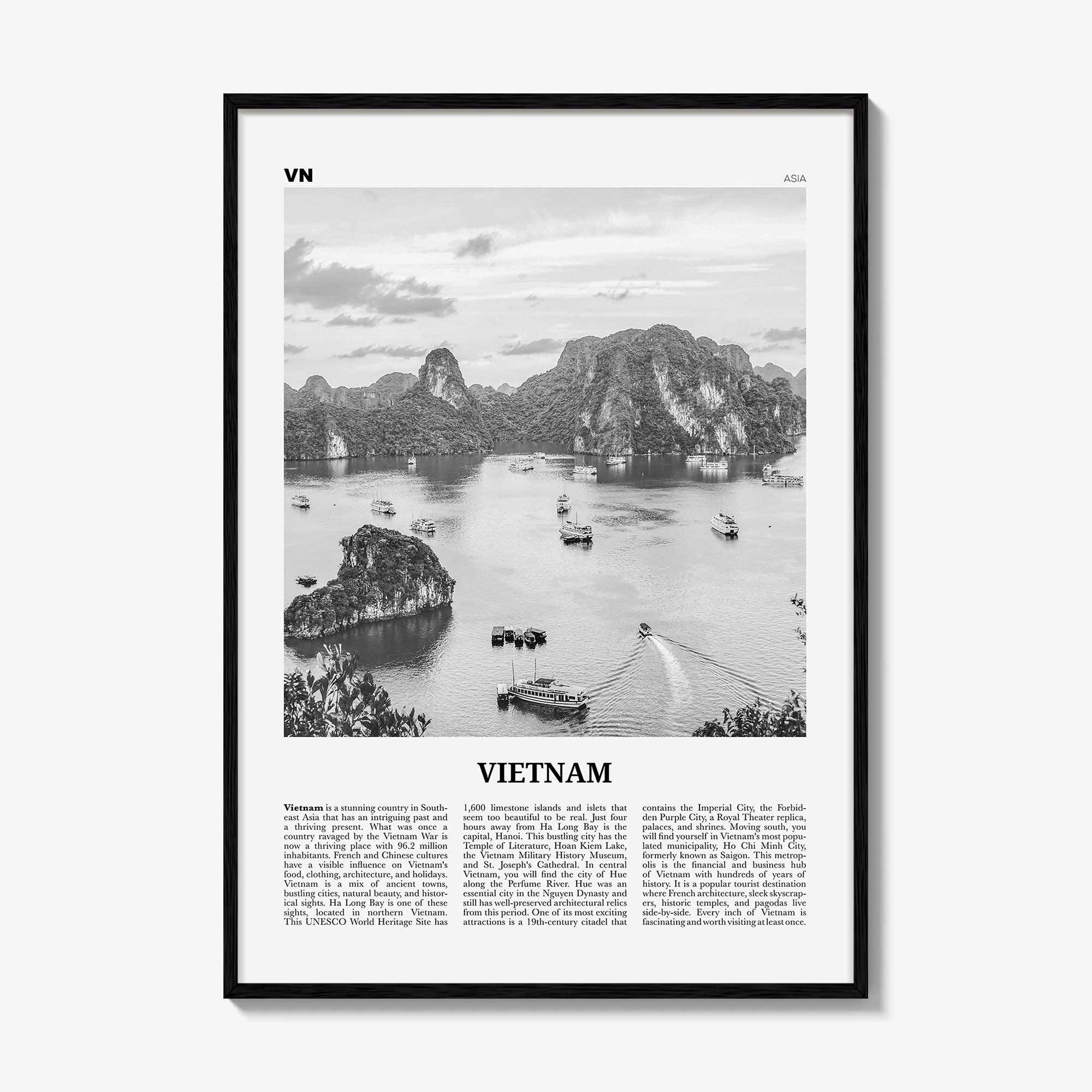 Vietnam Print Black and White No 1, Vietnam Wall Art, Vietnam Poster, Vietnam Photo, Vietnam Wall Decor, Việt Nam, Ho Chi Minh, Hanoi, Asia