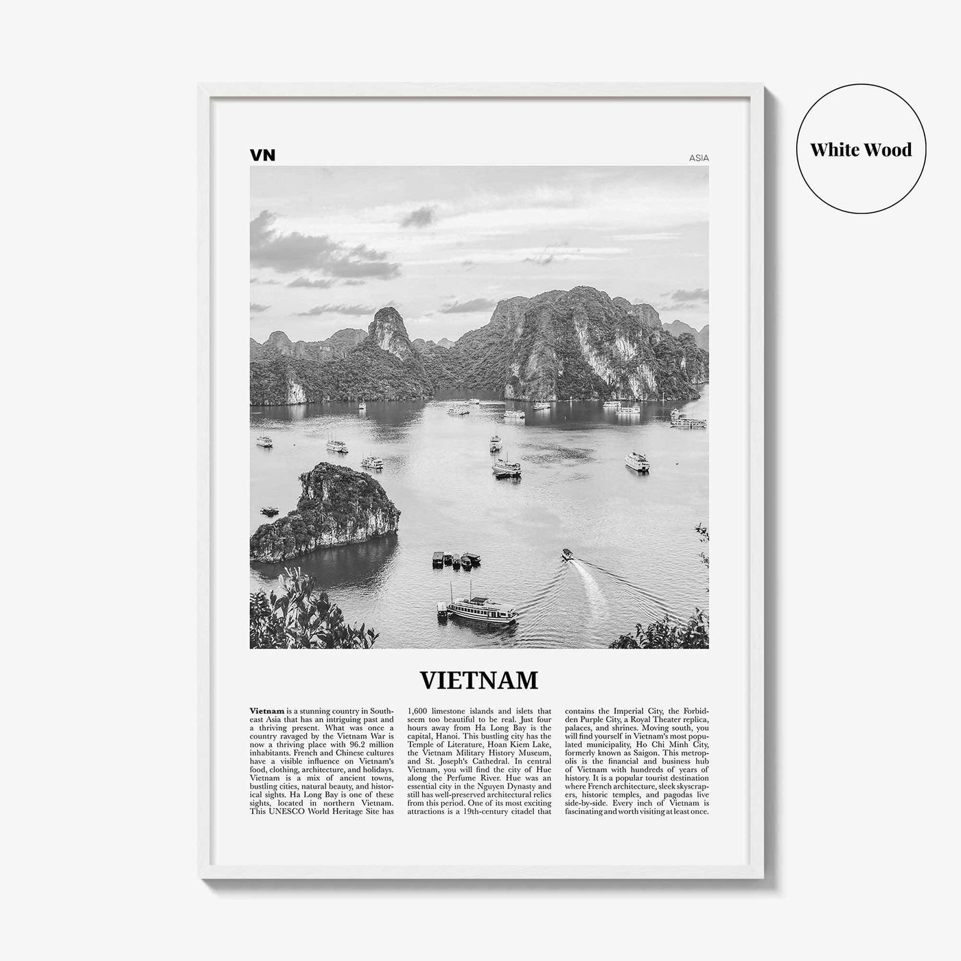 Vietnam Print Black and White No 1, Vietnam Wall Art, Vietnam Poster, Vietnam Photo, Vietnam Wall Decor, Việt Nam, Ho Chi Minh, Hanoi, Asia