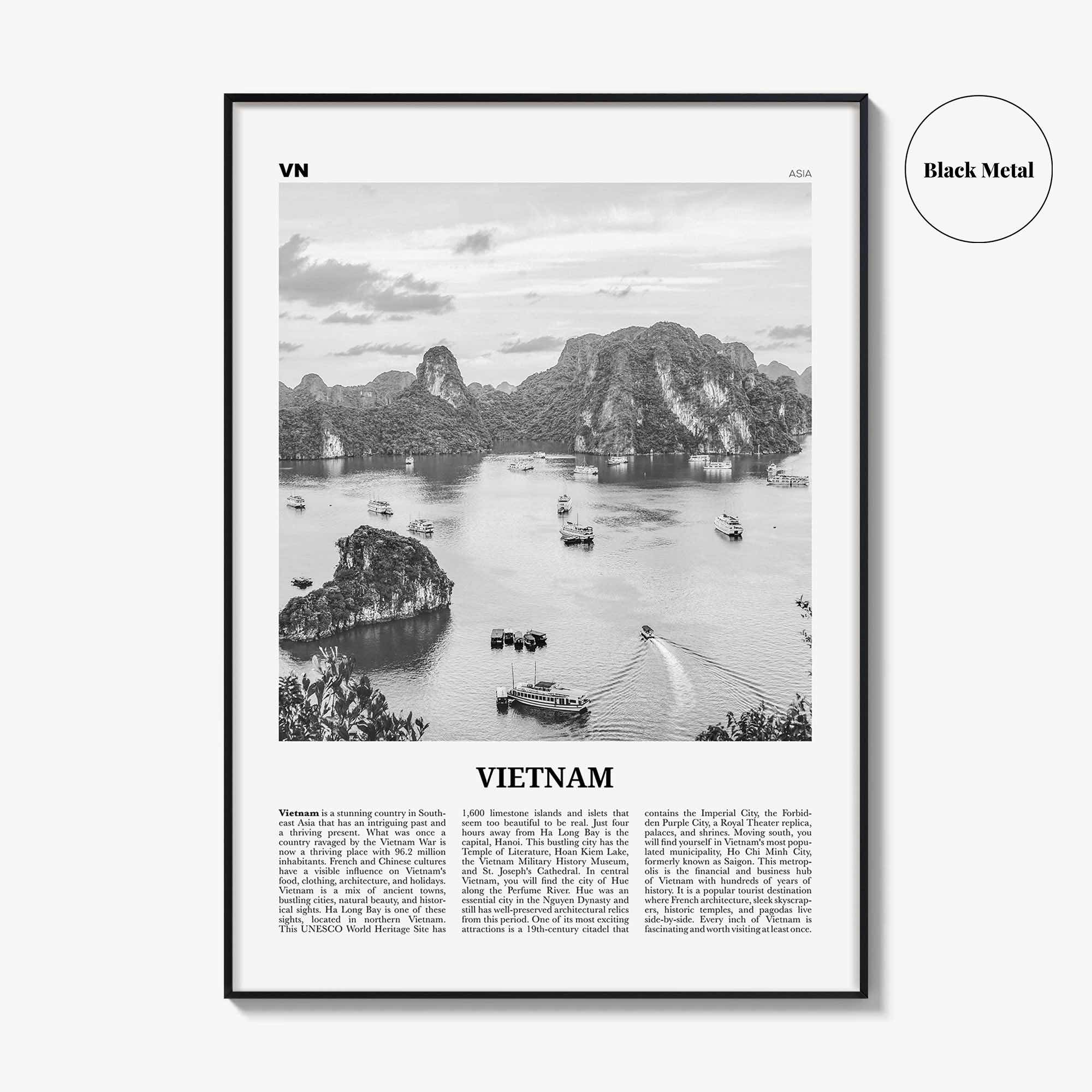 Vietnam Print Black and White No 1, Vietnam Wall Art, Vietnam Poster, Vietnam Photo, Vietnam Wall Decor, Việt Nam, Ho Chi Minh, Hanoi, Asia