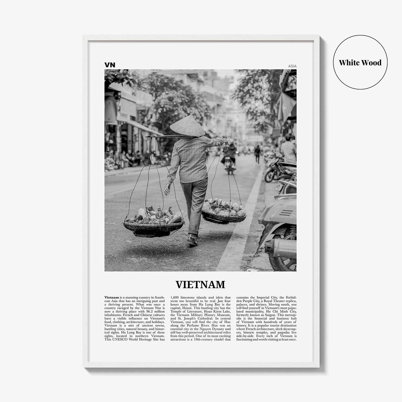 Vietnam Print Black and White No 2, Vietnam Wall Art, Vietnam Poster, Vietnam Photo, Vietnam Wall Decor, Việt Nam, Ho Chi Minh, Hanoi