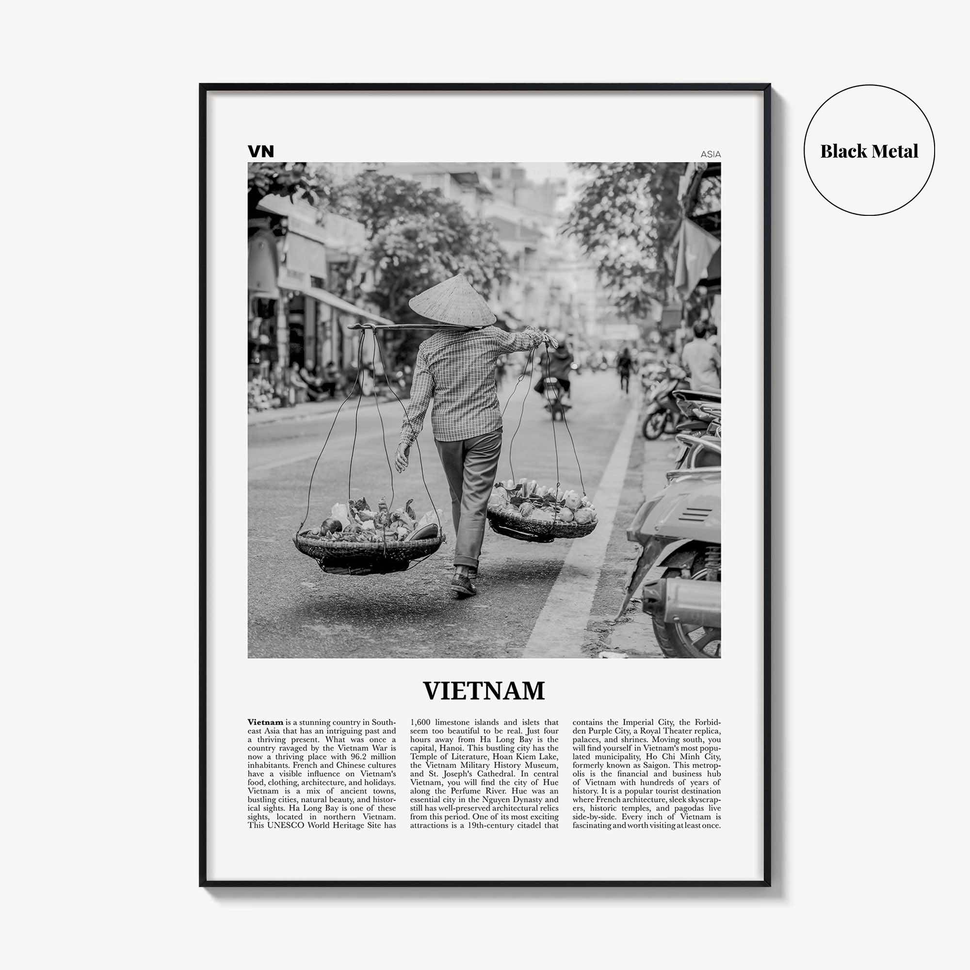 Vietnam Print Black and White No 2, Vietnam Wall Art, Vietnam Poster, Vietnam Photo, Vietnam Wall Decor, Việt Nam, Ho Chi Minh, Hanoi