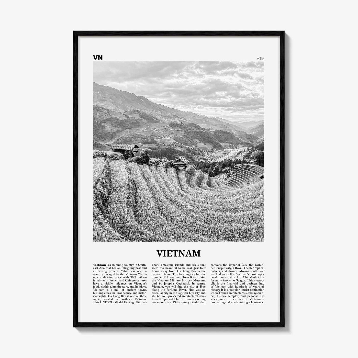 Vietnam Print Black and White No 3, Vietnam Wall Art, Vietnam Poster, Vietnam Photo, Vietnam Wall Decor, Việt Nam, Ho Chi Minh, Hanoi