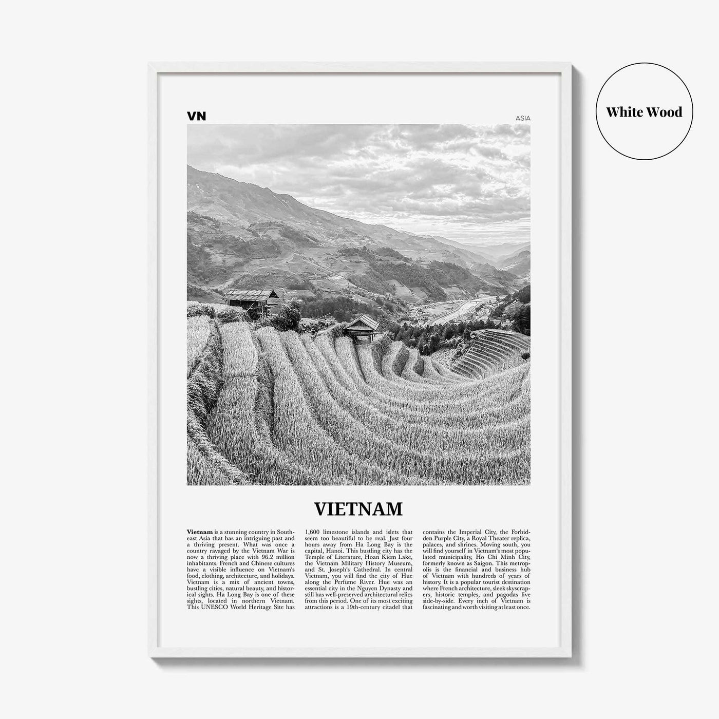 Vietnam Print Black and White No 3, Vietnam Wall Art, Vietnam Poster, Vietnam Photo, Vietnam Wall Decor, Việt Nam, Ho Chi Minh, Hanoi