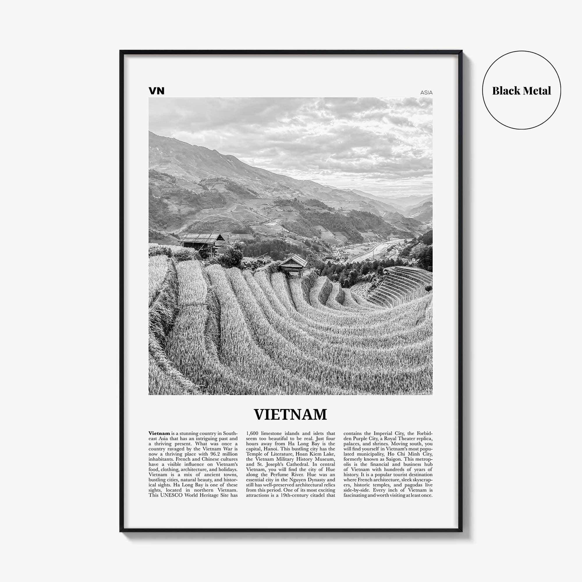 Vietnam Print Black and White No 3, Vietnam Wall Art, Vietnam Poster, Vietnam Photo, Vietnam Wall Decor, Việt Nam, Ho Chi Minh, Hanoi