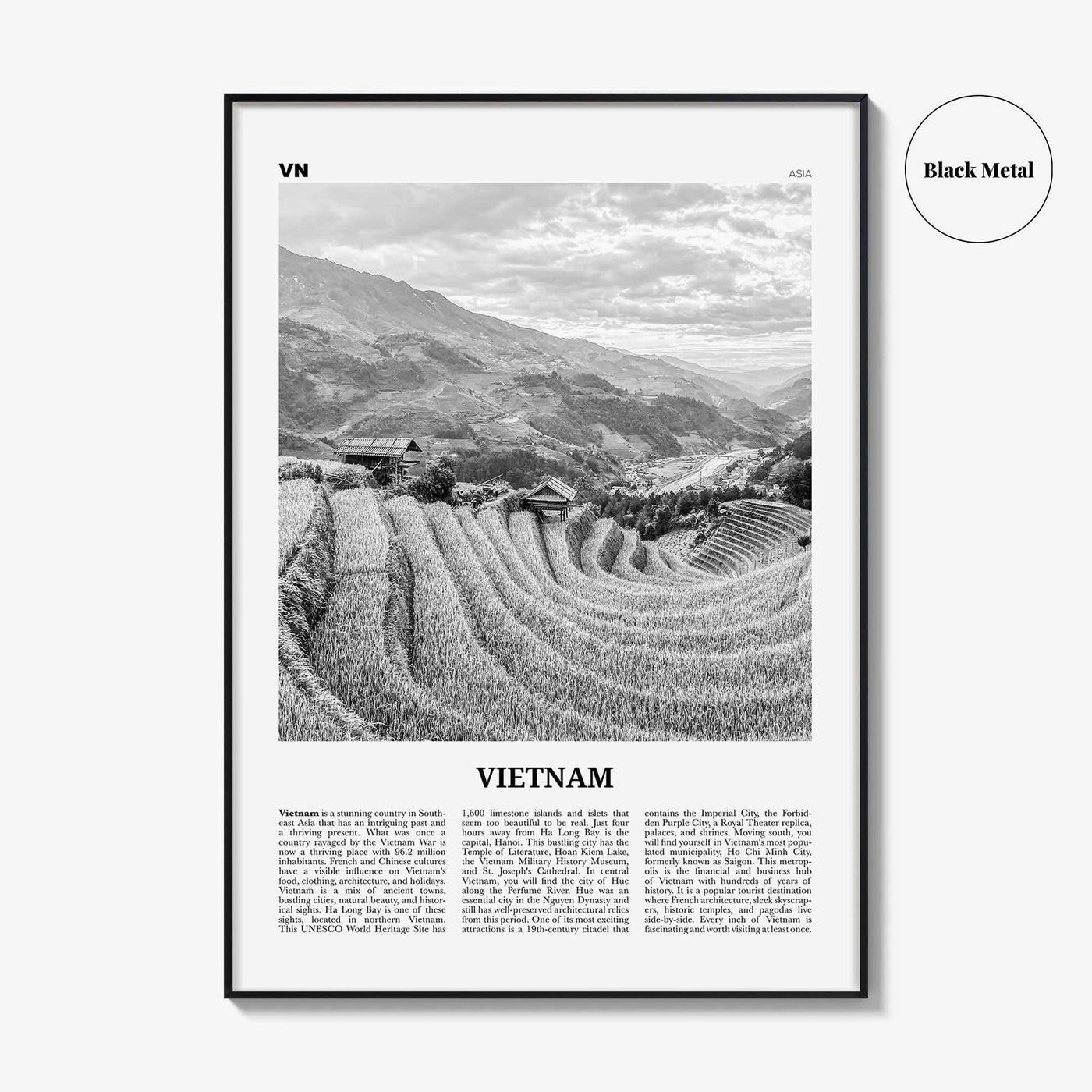 Vietnam Print Black and White No 3, Vietnam Wall Art, Vietnam Poster, Vietnam Photo, Vietnam Wall Decor, Việt Nam, Ho Chi Minh, Hanoi