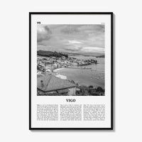 Vigo Print Black and White, Vigo Wall Art, Vigo Poster, Vigo Photo, Vigo Wall Décor, Vigo Map, Spain