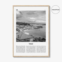 Vigo Print Black and White, Vigo Wall Art, Vigo Poster, Vigo Photo, Vigo Wall Décor, Vigo Map, Spain