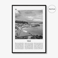 Vigo Print Black and White, Vigo Wall Art, Vigo Poster, Vigo Photo, Vigo Wall Décor, Vigo Map, Spain