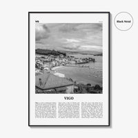 Vigo Print Black and White, Vigo Wall Art, Vigo Poster, Vigo Photo, Vigo Wall Décor, Vigo Map, Spain