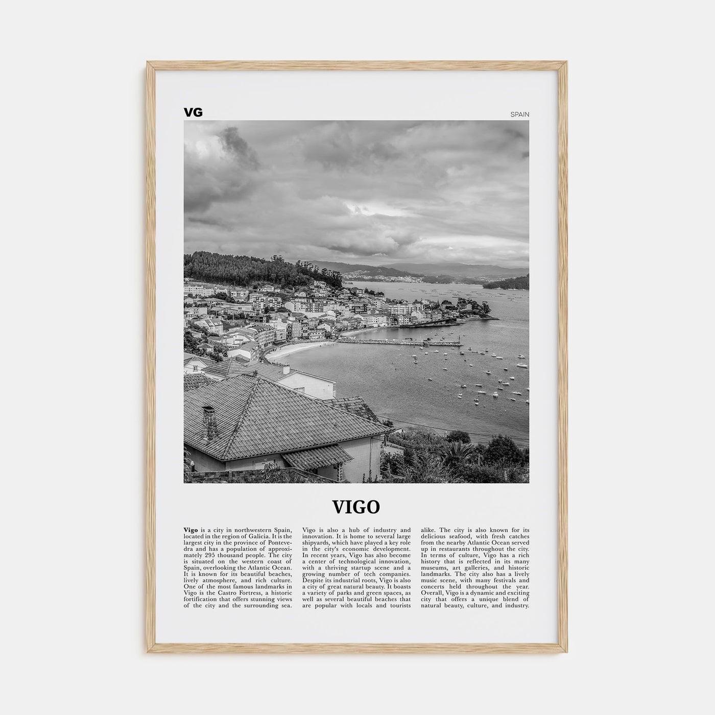 Vigo Travel B&W Poster