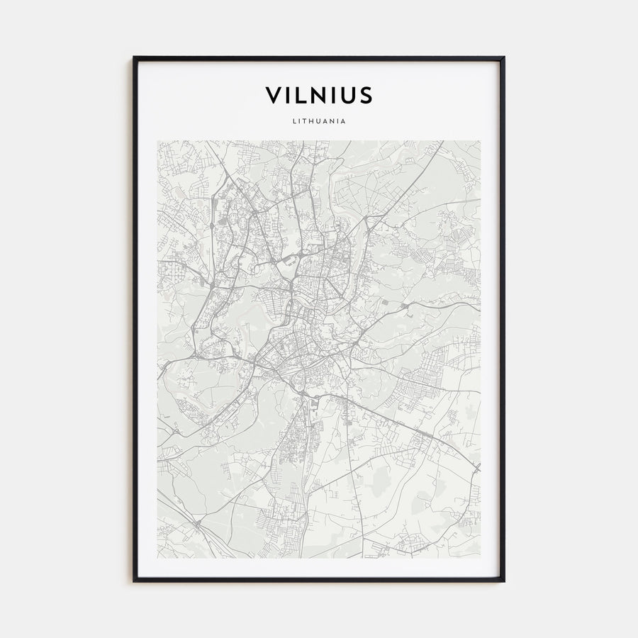 Vilnius Map Portrait Poster