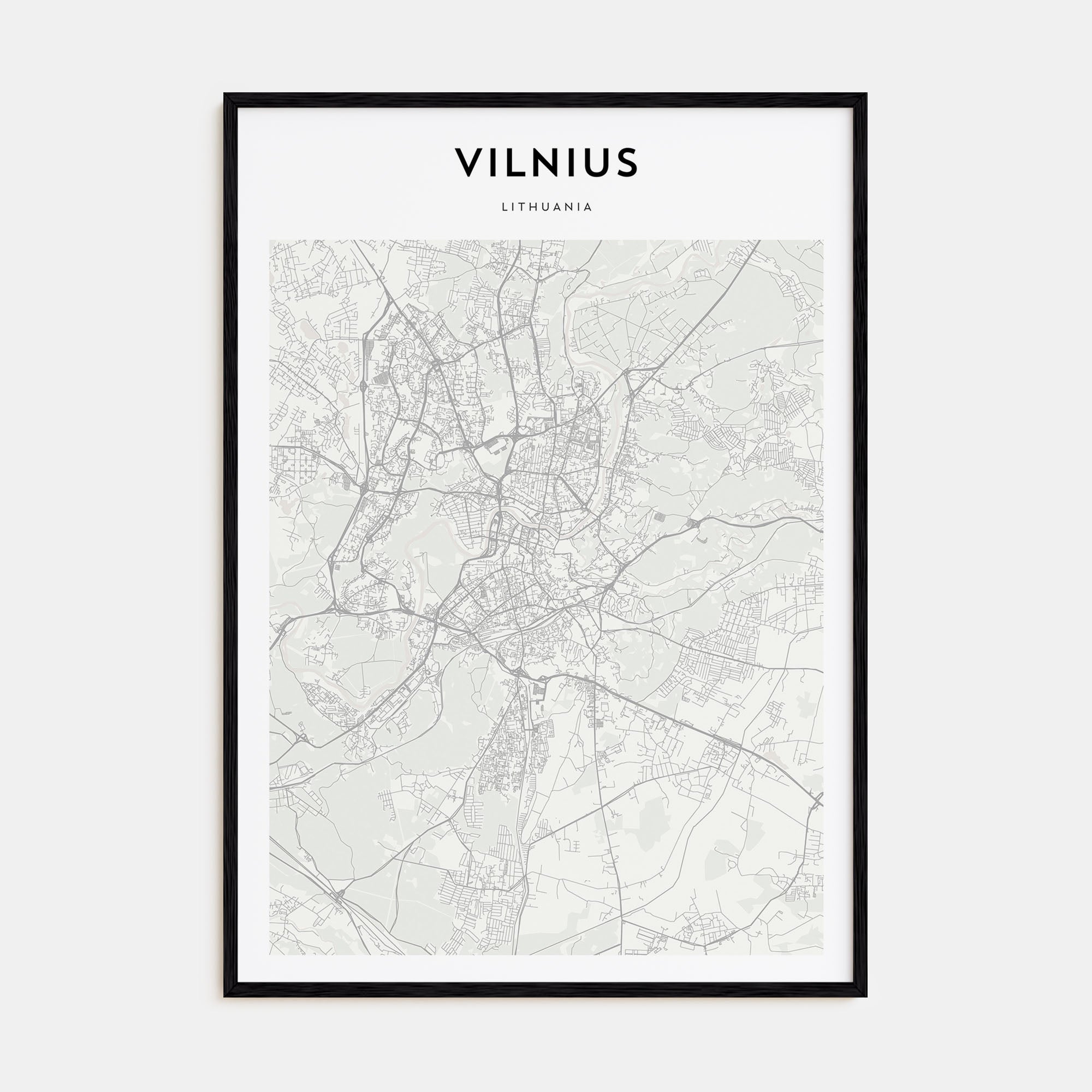 Vilnius Map Portrait Poster