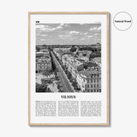 Vilnius Print Black and White, Vilnius Wall Art, Vilnius Poster, Vilnius Photo, Vilnius Wall Décor, Lithuania, Vilna, Viļņa, Вильна
