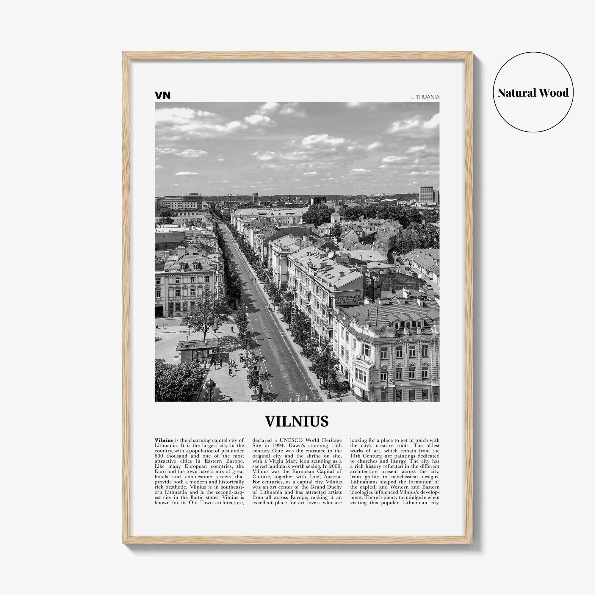 Vilnius Print Black and White, Vilnius Wall Art, Vilnius Poster, Vilnius Photo, Vilnius Wall Décor, Lithuania, Vilna, Viļņa, Вильна