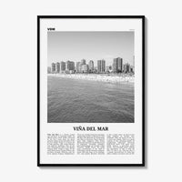 Vina Del Mar Print Black and White, Viña del Mar Wall Art, Viña del Mar Poster, Viña del Mar Photo, Viña del Mar Décor, Viña del Mar Map