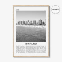 Vina Del Mar Print Black and White, Viña del Mar Wall Art, Viña del Mar Poster, Viña del Mar Photo, Viña del Mar Décor, Viña del Mar Map