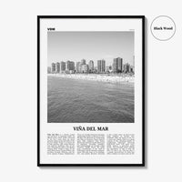 Vina Del Mar Print Black and White, Viña del Mar Wall Art, Viña del Mar Poster, Viña del Mar Photo, Viña del Mar Décor, Viña del Mar Map