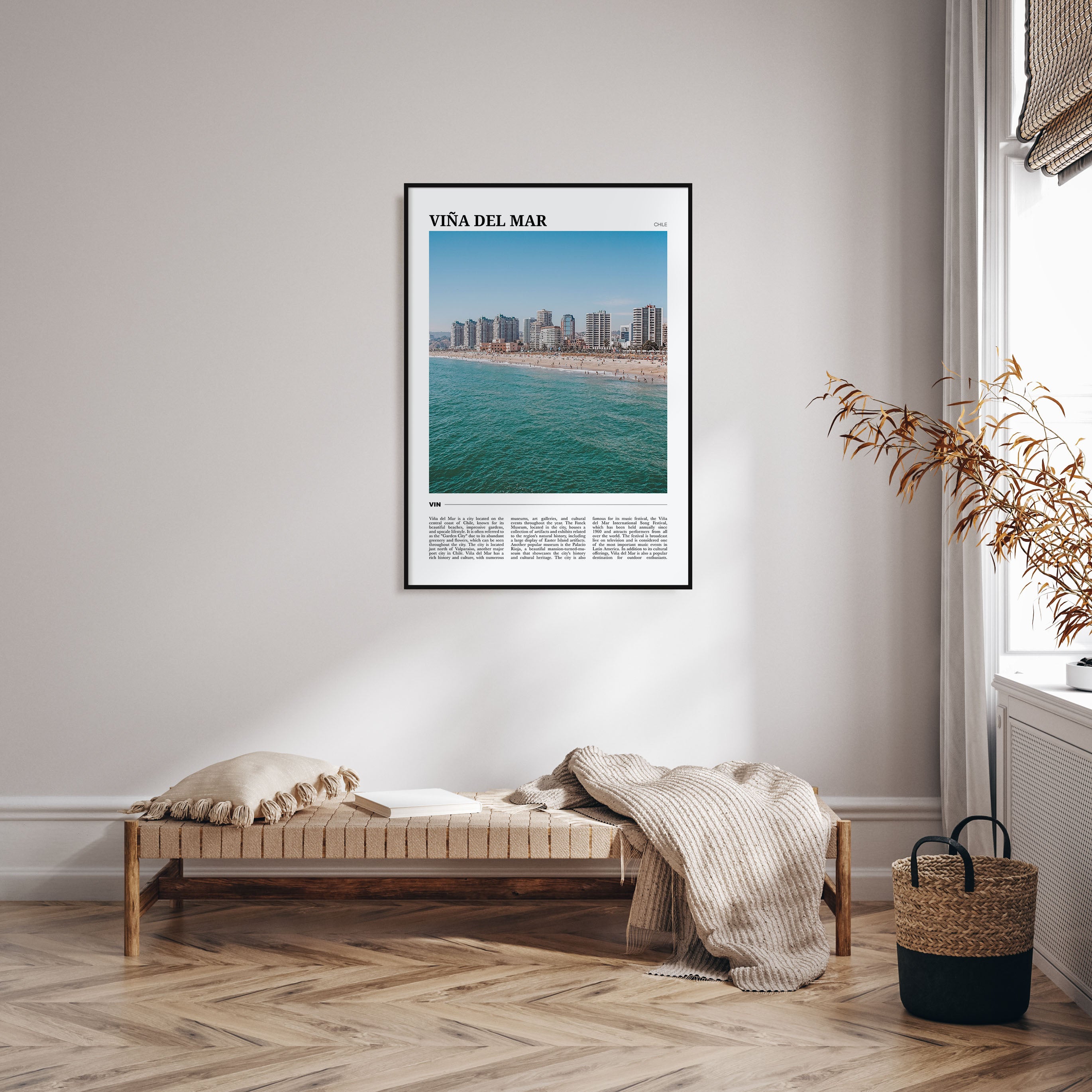 Viña del Mar Travel Color Poster