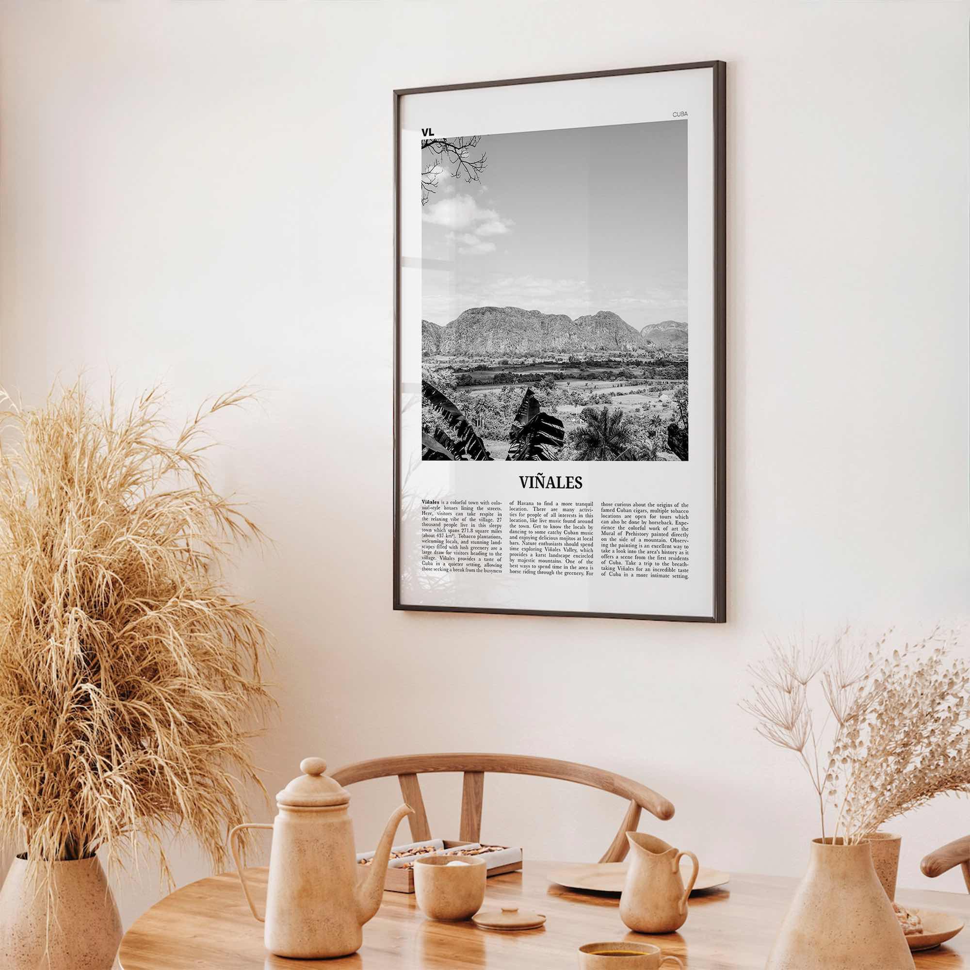 Vinales Print Black and White, Viñales Wall Art, Viñales Poster, Viñales Photo, Viñales Wall Décor, Viñales Map, Cuba