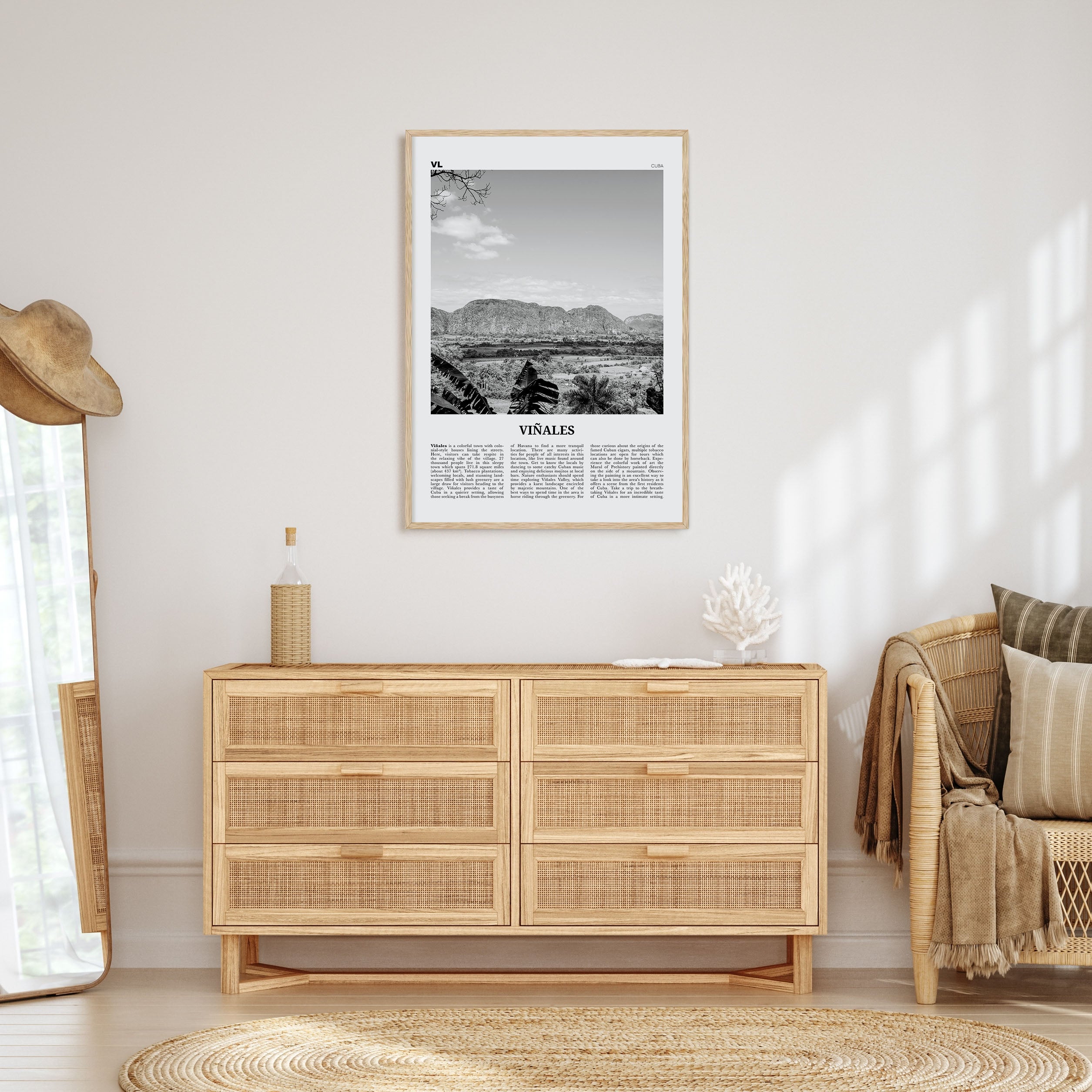 Viñales Travel B&W Poster