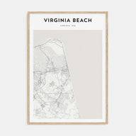 Virginia Beach Map Portrait Poster