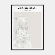 Virginia Beach Map Portrait Poster