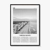 Virginia Beach Print Black and White, Virginia Beach Wall Art, Virginia Beach Poster, Virginia, USA, United States, North America