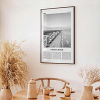 Virginia Beach Print Black and White, Virginia Beach Wall Art, Virginia Beach Poster, Virginia, USA, United States, North America