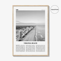 Virginia Beach Print Black and White, Virginia Beach Wall Art, Virginia Beach Poster, Virginia, USA, United States, North America