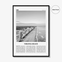 Virginia Beach Print Black and White, Virginia Beach Wall Art, Virginia Beach Poster, Virginia, USA, United States, North America