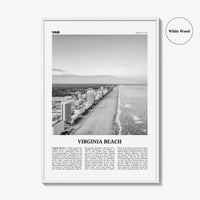Virginia Beach Print Black and White, Virginia Beach Wall Art, Virginia Beach Poster, Virginia, USA, United States, North America