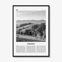 Virginia Print Black and White No 1, Virginia Wall Art, Virginia Poster, Virginia Photo, Virginia Wall Decor, USA, United States