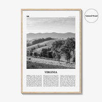 Virginia Print Black and White No 1, Virginia Wall Art, Virginia Poster, Virginia Photo, Virginia Wall Decor, USA, United States