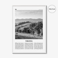 Virginia Print Black and White No 1, Virginia Wall Art, Virginia Poster, Virginia Photo, Virginia Wall Decor, USA, United States