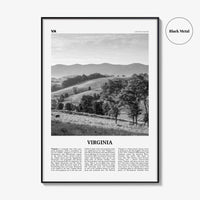 Virginia Print Black and White No 1, Virginia Wall Art, Virginia Poster, Virginia Photo, Virginia Wall Decor, USA, United States