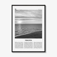 Virginia Print Black and White No 3, Virginia Wall Art, Virginia Poster, Virginia Photo, Virginia Wall Décor, Virginia Map, United States