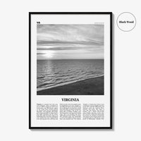 Virginia Print Black and White No 3, Virginia Wall Art, Virginia Poster, Virginia Photo, Virginia Wall Décor, Virginia Map, United States