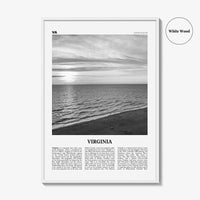 Virginia Print Black and White No 3, Virginia Wall Art, Virginia Poster, Virginia Photo, Virginia Wall Décor, Virginia Map, United States