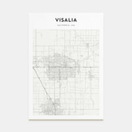 Visalia Map Portrait Poster